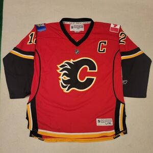 Red Calgary Flames Hockey Jersey